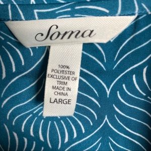 Soma Intimates & Sleepwear - Soma Teal and White pajama set Soma Intimates & Sleepwear - Soma Teal and White pajama set